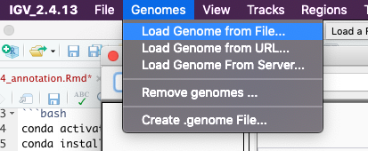 IGV Load Genome